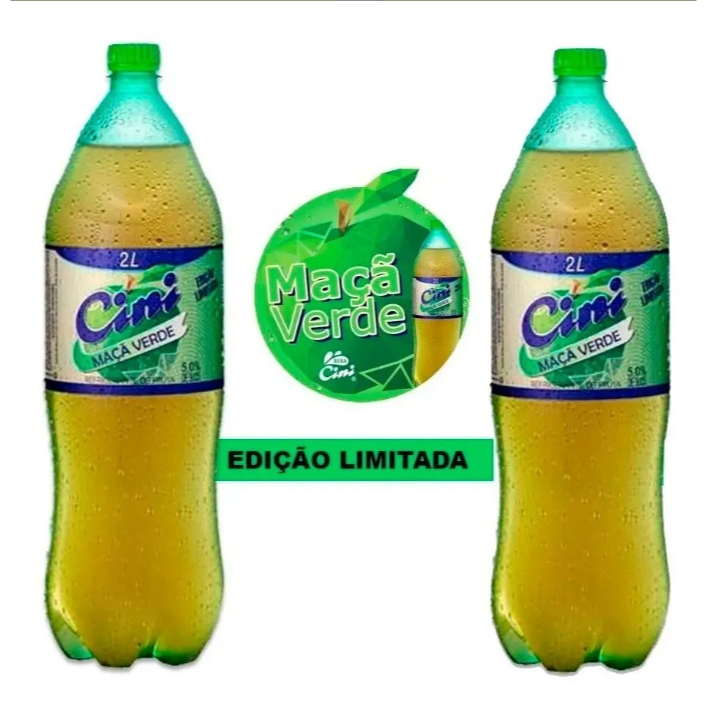 Refrigerante Cini Maça Verde 2 Litros Pack com 2 Unidades | Shopee Brasil