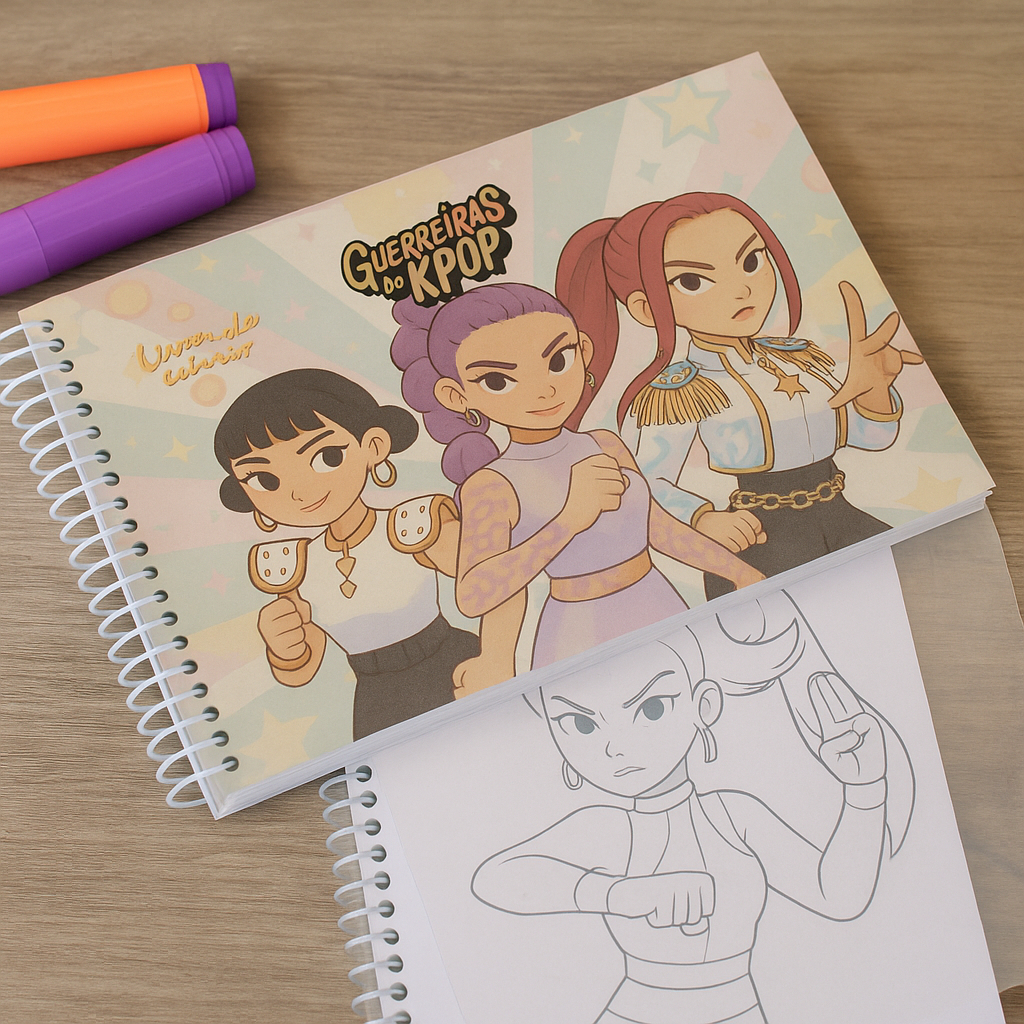 LIVRO DE COLORIR GUERREIRAS DO K-POP/KPOP-FANDOMS | Shopee Brasil