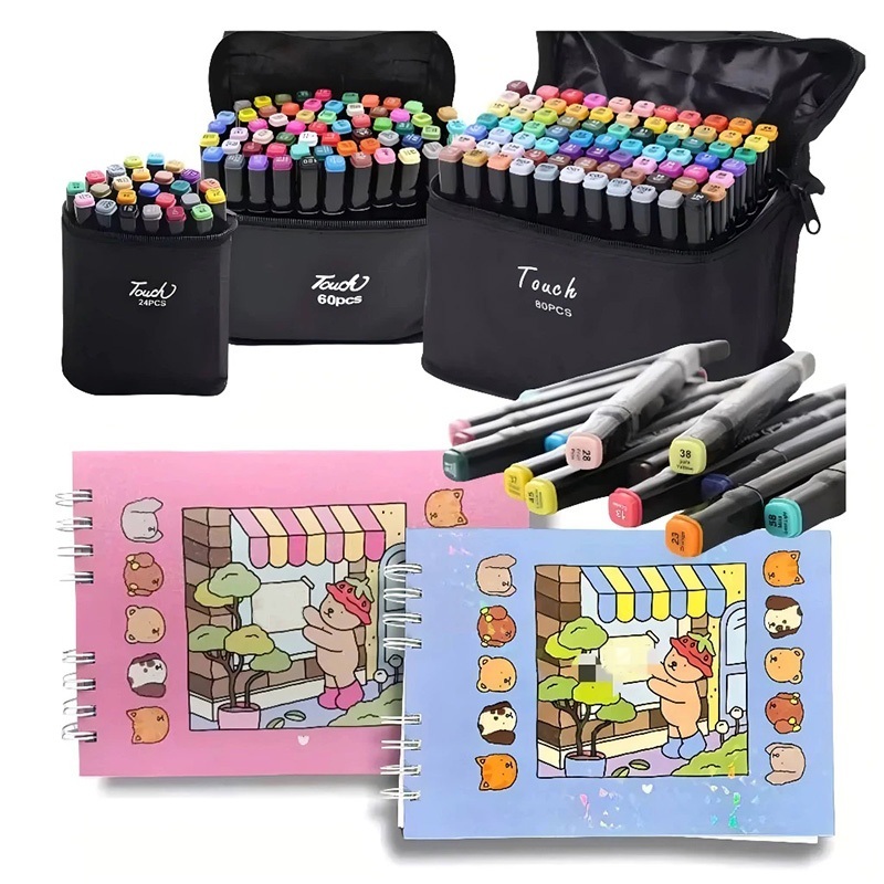 Kit Canetinhas + Livro bob Gouds Capa Dura Caneta C/ 36 ou 48 cores ...