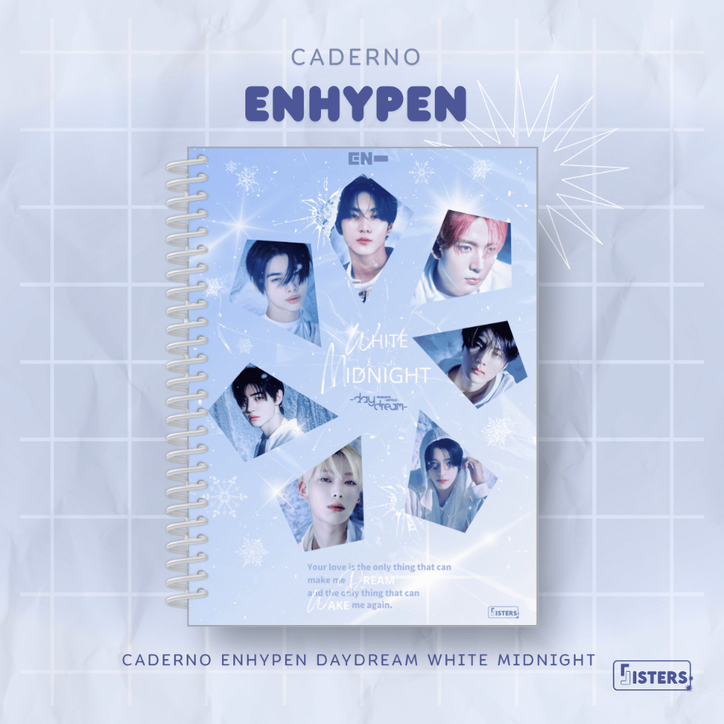 Caderno kpop Enhypen daydream white midnight | Shopee Brasil