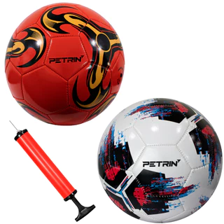 Kit 2 Bola De Futebol + Bomba De Ar + Bico Inflador
