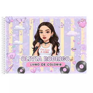 Olivia | Livro de Colorir pop | Cantora  | Presente | Edição Fofa e Divertida | Tam.A5 e A4 |50 Pag. em Oferta na Shopee