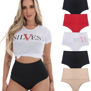 Kit 5 Calcinhas Cintura Alta Fio em Oferta na Shopee
