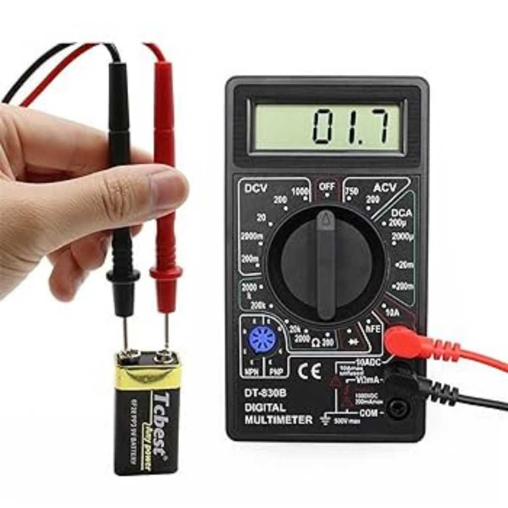 Multímetro Portátil Digital Display LCD - Preta Profissional | Shopee ...