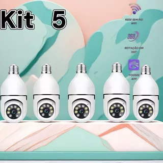 Kit Câmera de segurança a Prova D'água sem fio gira 360 com app Yousee full HD visão notturna