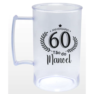 100 Canecas Chopp Acrílico PEQUENA 300ml Personalizadas