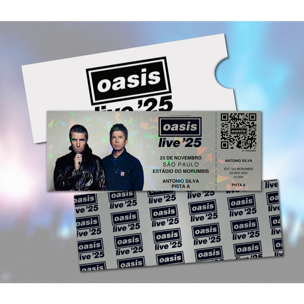 Ingresso Holográfico Personalizado - Oasis Live '25 Tour | Shopee