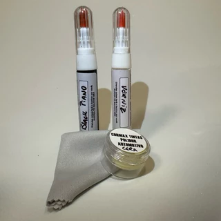 kit super Cormax - Caneta Tinta + caneta verniz + flanela + cera