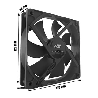 Cooler Fan 12cm Dark Force Pc Gabinete Gamer Preto