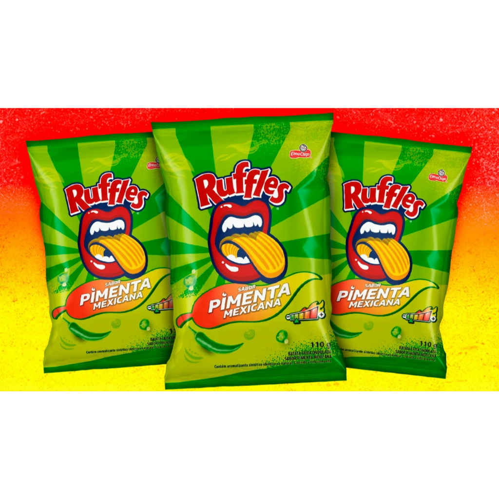 NOVA RUFFLES Sabor Pimenta Mexicana - Kit com 3 Unidades 110g cada ...