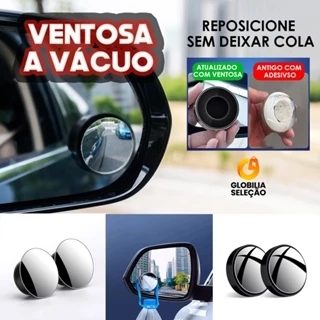 Par Ventosa a Vácuo Espelho Retrovisor Convexo Moto Carro Elimina Ponto Cego Vidro 5cm Olho de Peixe FQC1001 em Oferta na Shopee