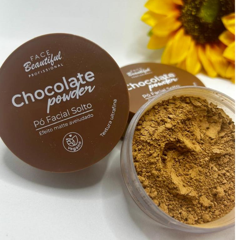 Pó Facial Solto Chocolate Face Beautiful: Controla Oleosidade, Aroma e ...