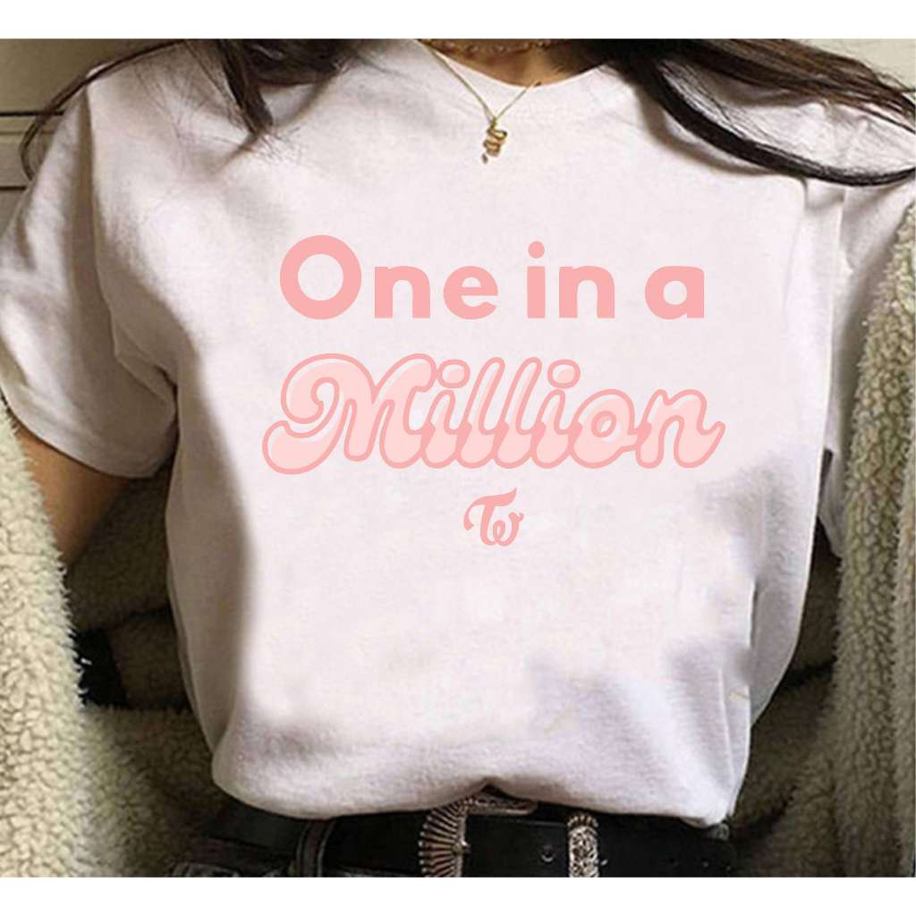 Camiseta One In A Million Twi Ce Unissex | Shopee Brasil