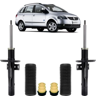 Par Amortecedor Dianteiro com Kit Batente Volkswagen Spacefox 2003 até 2020
