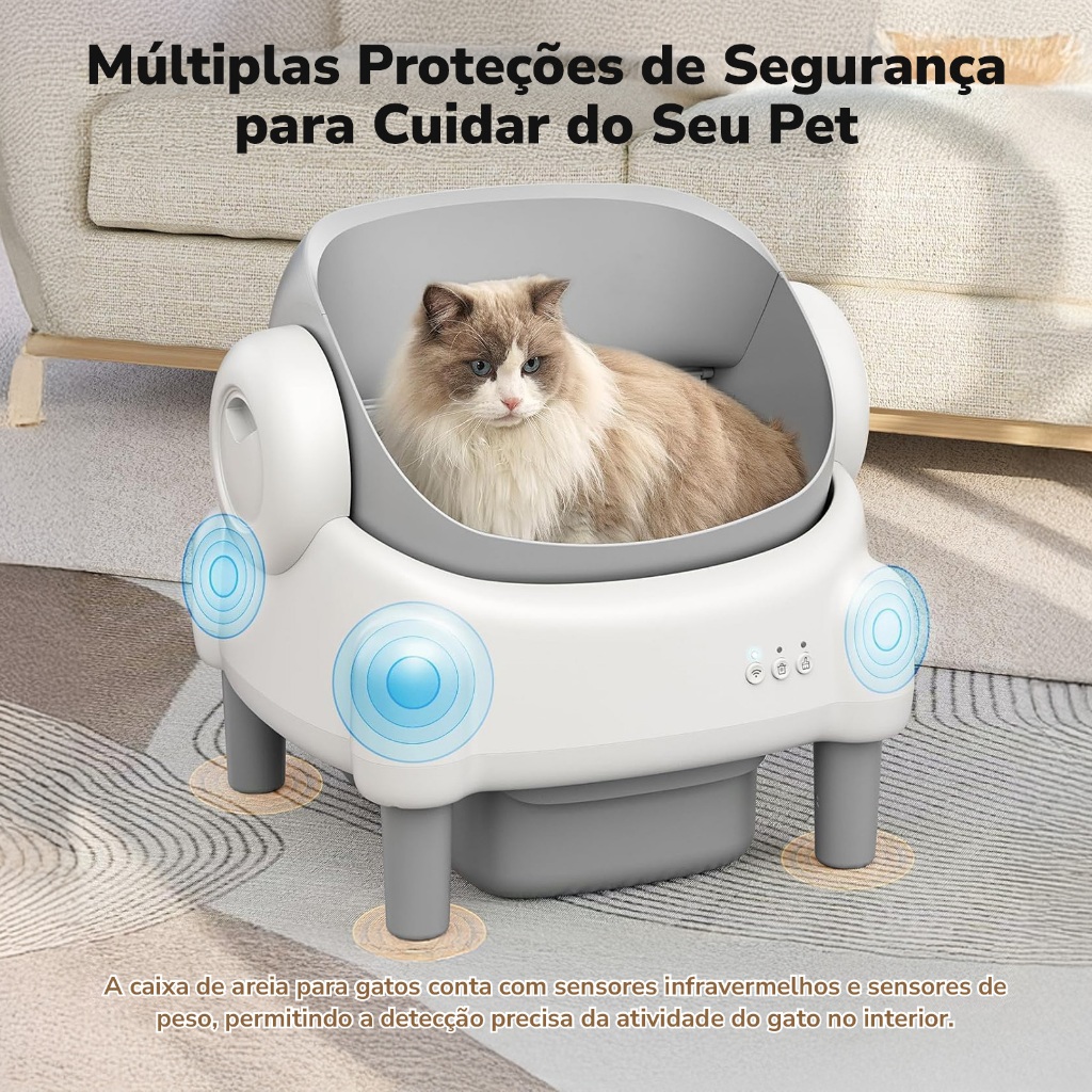 「なっちベット」 Newpet Caixa de areia autolimpante, colcha automática para gatos