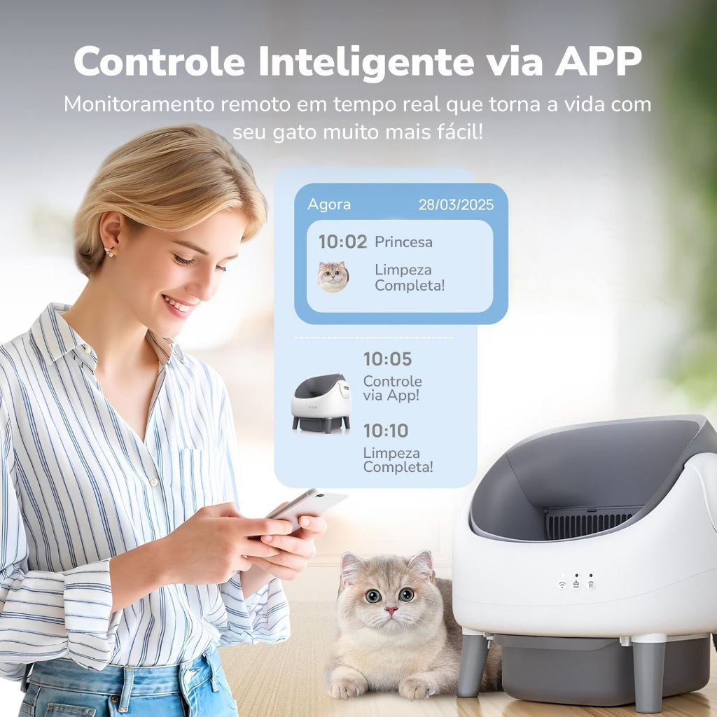 Newpet Caixa de areia autolimpante, colcha automática para gatos