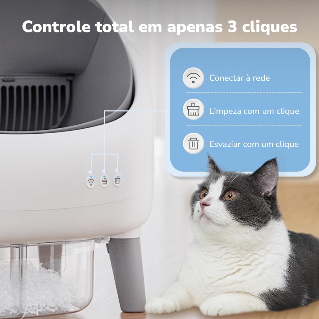 Newpet Caixa de areia autolimpante, colcha automática para gatos