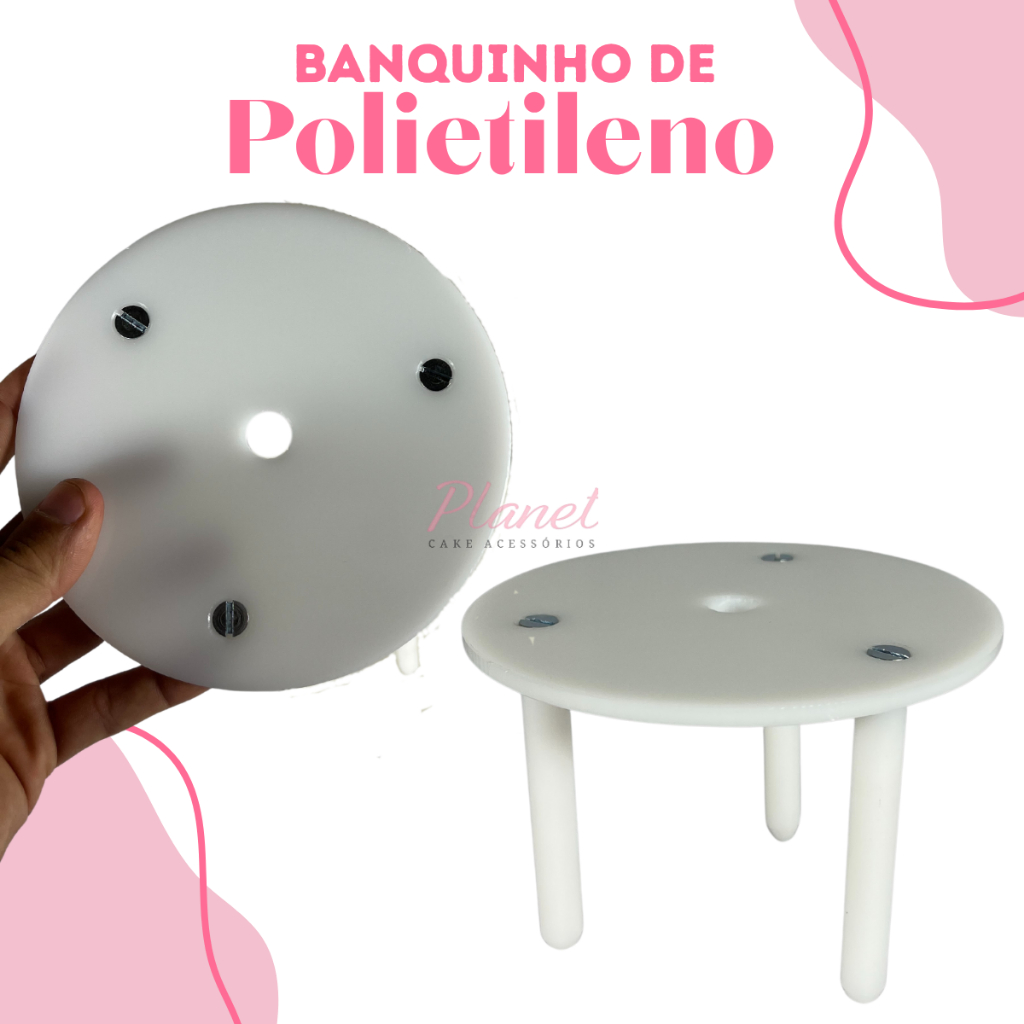 Suporte Para Bolo Banquinho 25 Cm - Unidade Monte Seu Kit