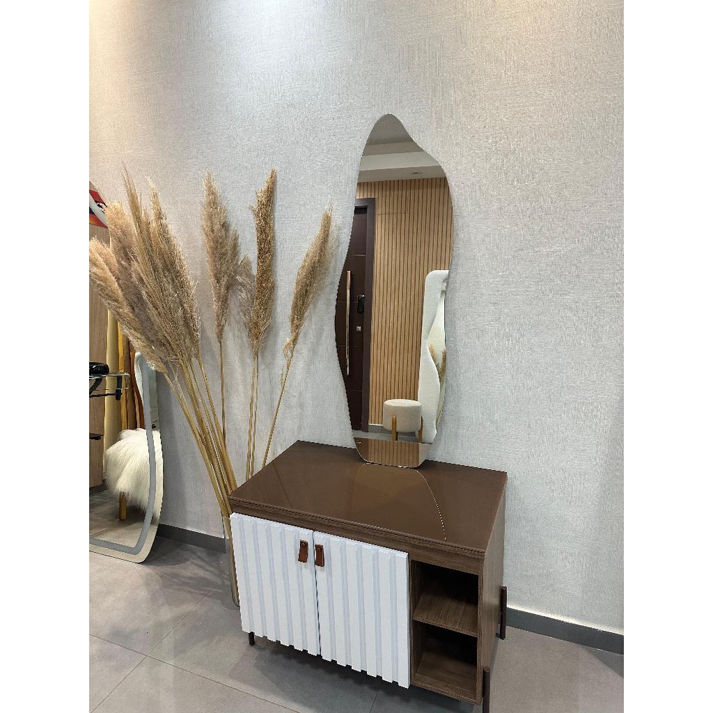 Imagem do produto Espelhos Varios Modelos Oval Redondo Orgânico  de Vidro Lapidado Para Banheiro Sala Quarto 2