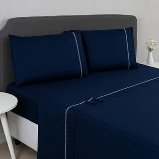 Kit Jogo de Lençol 4 Peças Ponto Palito 400 Fios Macio Lençol Solteiro Casal Padrão Queen King Size em Oferta na Shopee