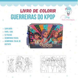 LIVRO DE COLORIR GUERREIRAS DO KPOP (PAPEL 120G)