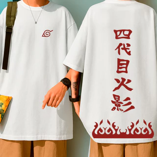 Camiseta Oversized Minato Hokage Anime Série Naruto Unissex Masculino Feminino 100% Algodão