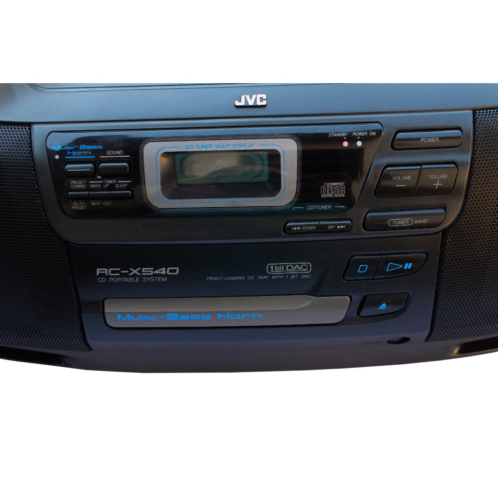 Radio System JVC RC-X540 Portatil 1995 AM/FM CD Tape k7 | Shopee