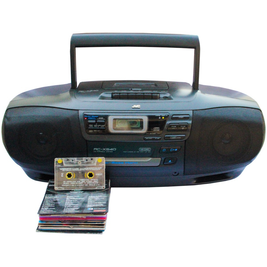 Radio System JVC RC-X540 Portatil 1995 AM/FM CD Tape k7 | Shopee