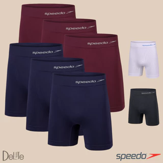 Cueca Boxer Speedo Kit 6 Masculina Com Pernas Longas E Tecido Sem Costura em Oferta na Shopee