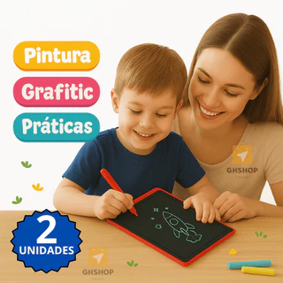 Kit 2 Lousa Magica Infantil Tablet Grande Digital Lousa Para Desenho em Oferta na Shopee