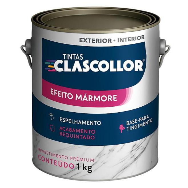 Tinta Mármore 1KG Clascollor Efeito Decorativo | Shopee Brasil