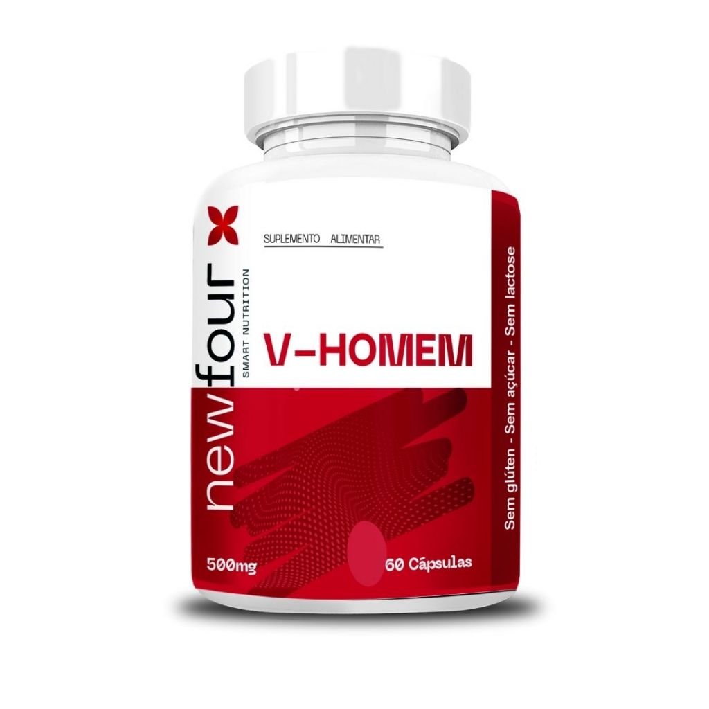 Multivitamínico V-Homem 500mg – 60 Cápsulas | New Four | Suplemento ...