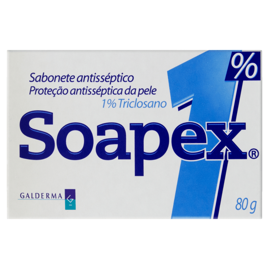 Soapex 1% Sabonete Antisséptico em Barra Galderma Triclosano com 80g ...