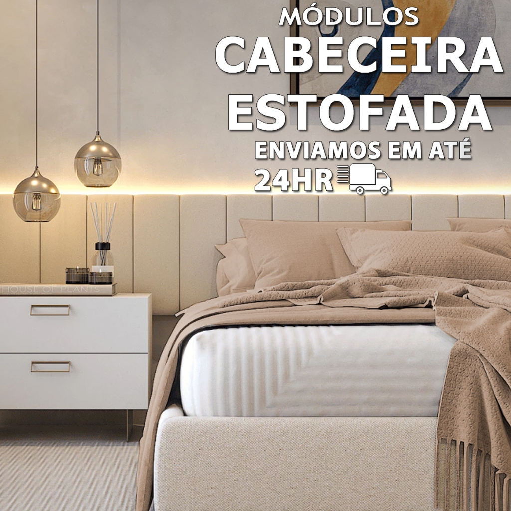 Kit 10 Placas Cabeceira de Cama King Modular Estofada - ENVIO FULL ...