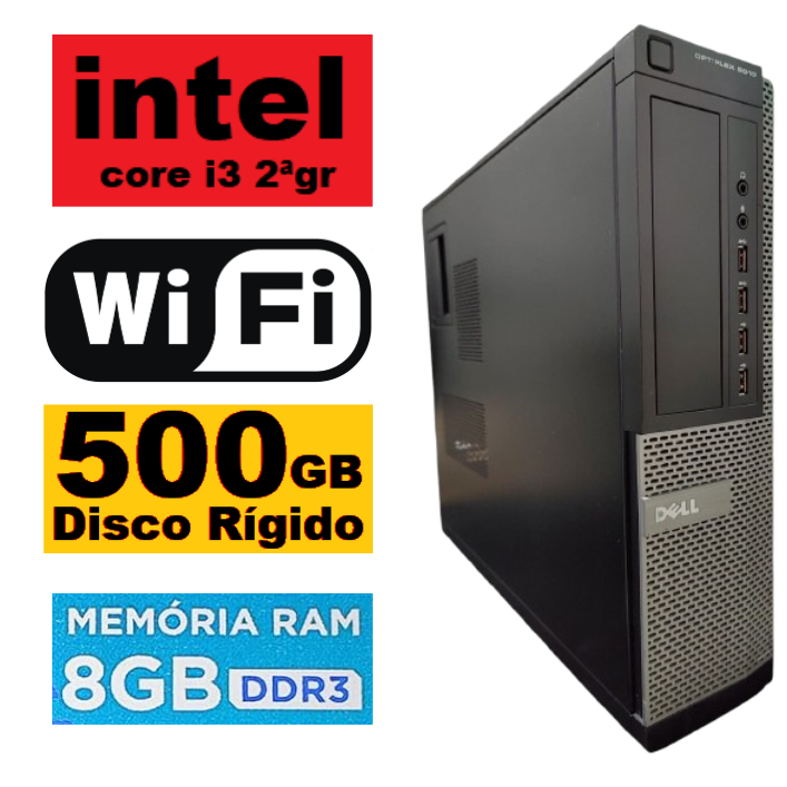 Computador Dell Core i3 de 2ª Geração 8gb de ram 500gb Sata Wifi