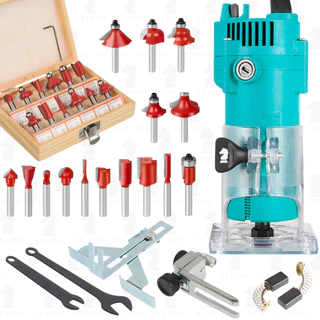 Tupia Laminadora 900W Manual Profissional Similar Makita Bosch Kit Fresa E Maleta De 12 Peças em Oferta na Shopee
