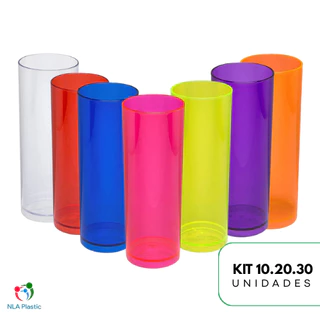 Kit 10 20 30 Copos Long Drink 350ml Transparente Para Brindes Festas Eventos