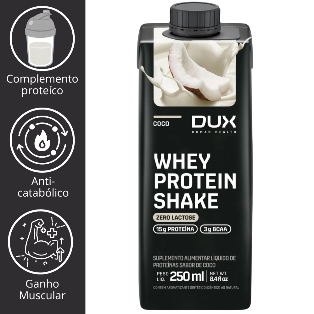 WHEY PROTEIN SHAKE ZERO LACTOSE 250ML - DUX HUMAN HEALTH | Shopee
