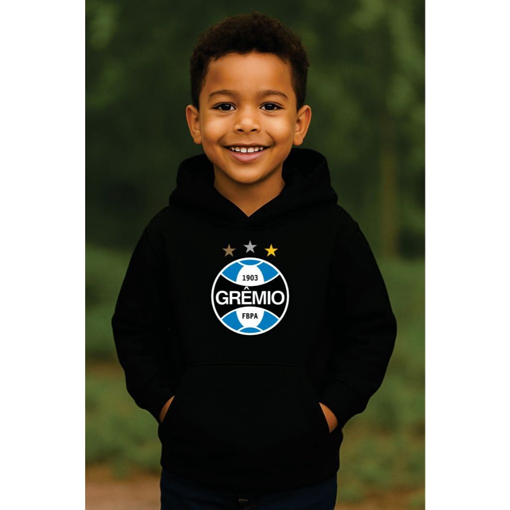 MOLETOM INFANTIL CASACO BLUSA DE FRIO CANGURU GRÊMIO FOOTBALL