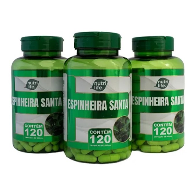 Espinheira Santa 100% Natural e Pura 120 Cápsulas Original Encapsulado ...