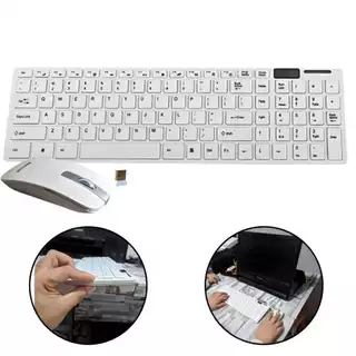 Mouse E Teclado Sem Fio Wireless Para Computador Notebook Tv Abnt2 2,4ghz Óptico