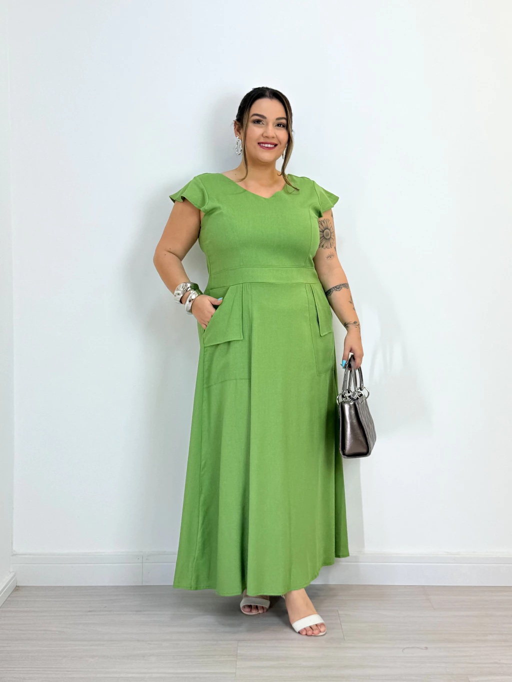 Vestido Longo Plus Size Casual