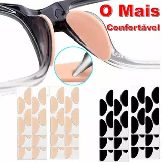 Kit 4/8 Plaquetas de Óculos: Conforto e Ajuste Perfeito Antiderrapante Almofadas adesivas