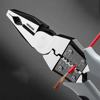Alicate multifuncional de grau industrial para uso universal: bisel, corte, crimpagem e descascamento de fios - F18