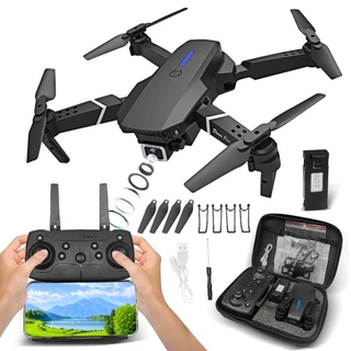 DLI Drone E88 HD com Câmera Dupla WiFi FPV e Modo Manutenção Altura Quadcopter RC Profissional