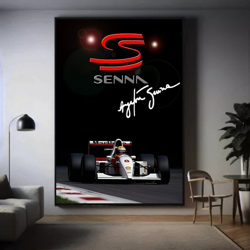 Quadro Tela Ayrton Senna 90x60 Quadro Decorativo Variados