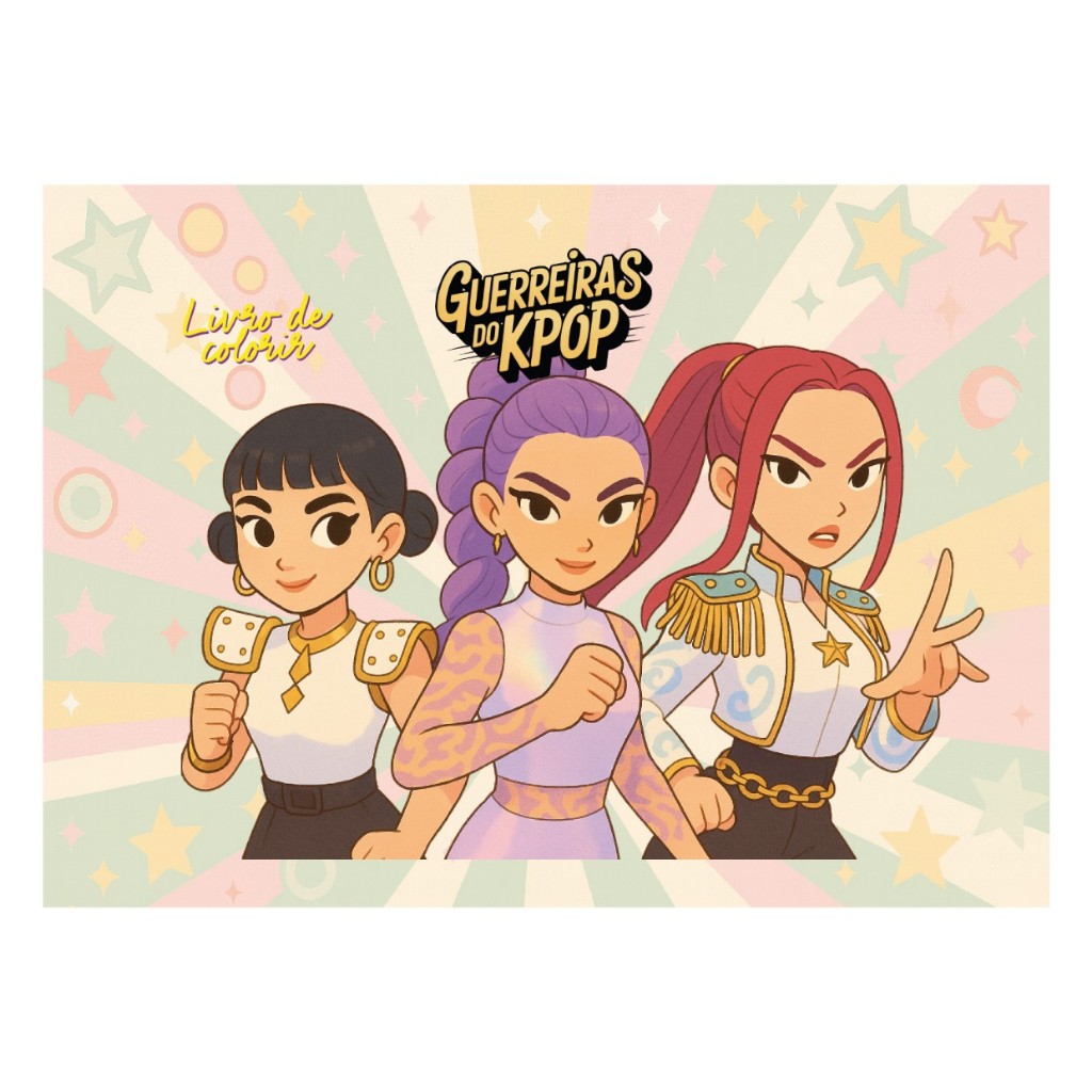 NOVIDADE Livro Para Colorir GUERREIRAS DO KPOP 50 FOLHAS ENCADERNADO ...