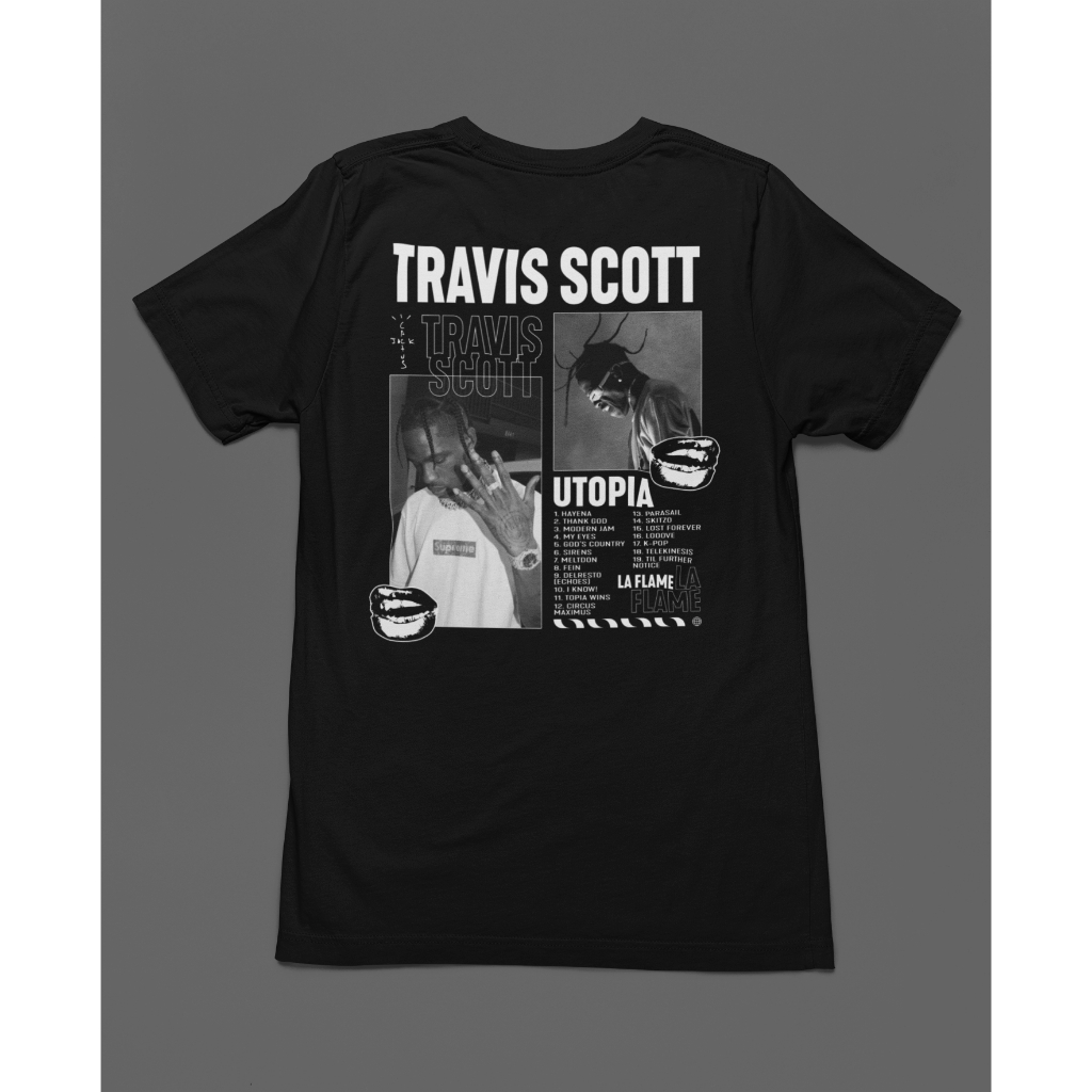 T-shirt Camiseta Básica Unissex Travis Scott Utopia Circus Maximus