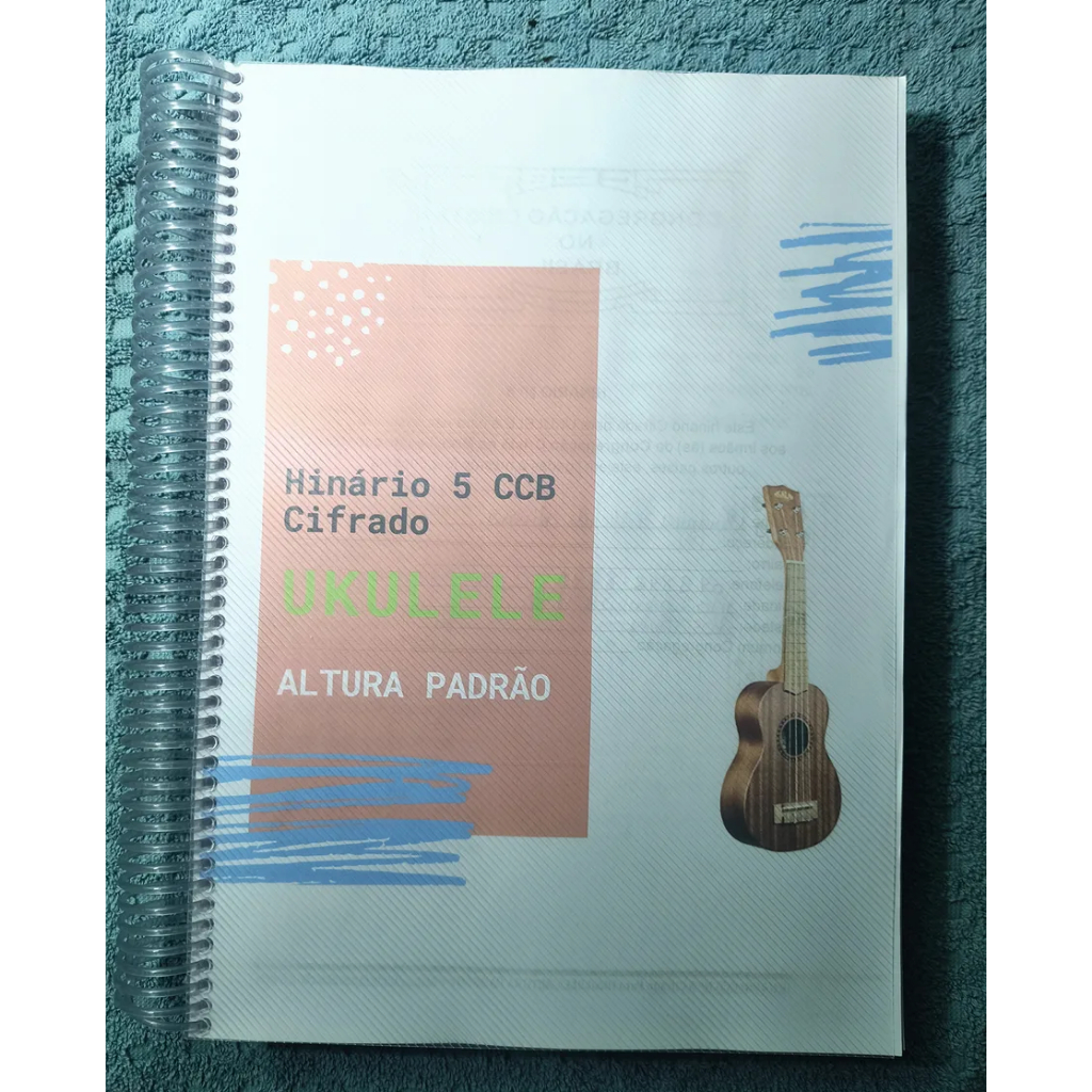 Hinário Ccb 5 Cifrado Ukulele - Padrão - Folha A4 (impresso) | Shopee ...