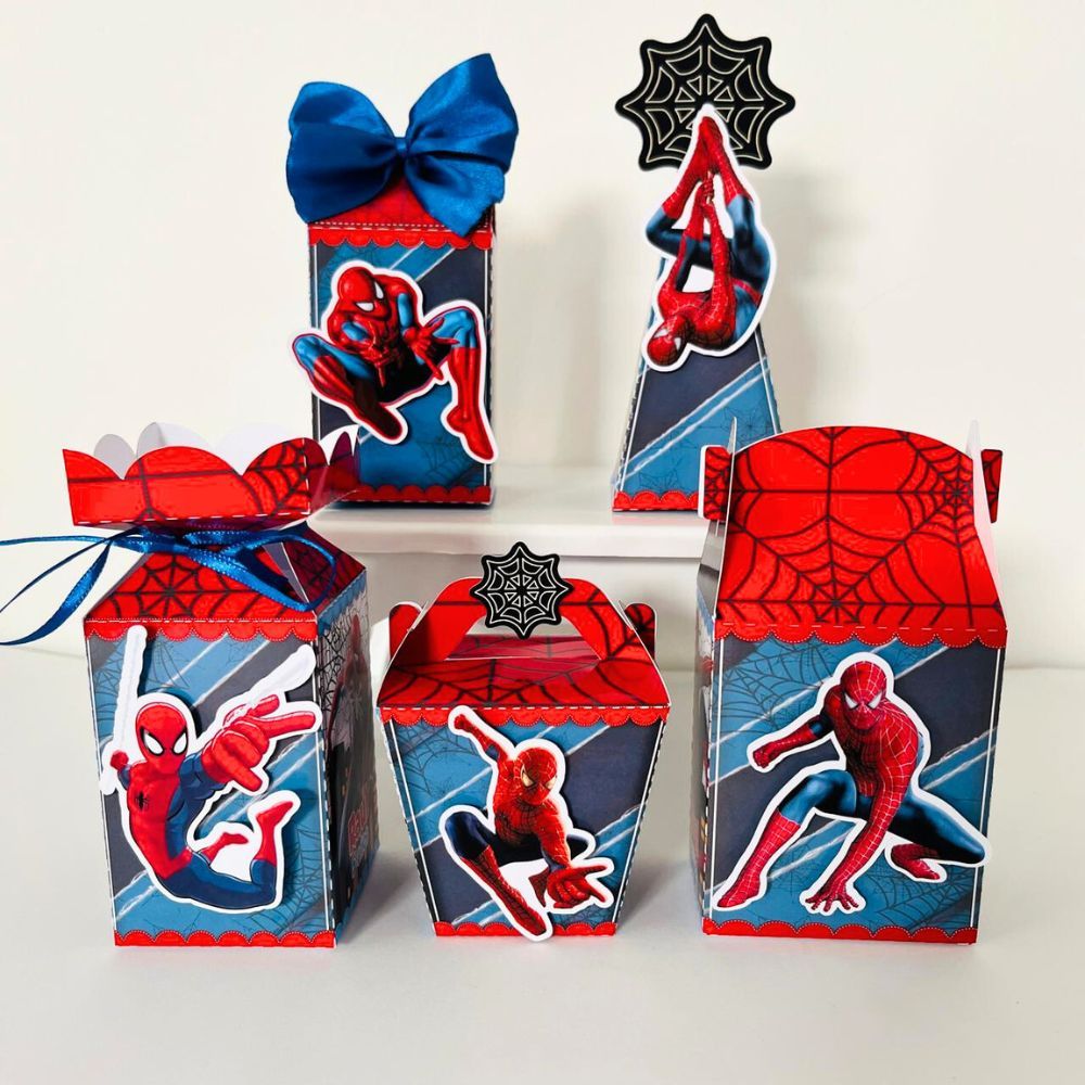Kit Festa 20 Lembrancinhas Personalizadas Homem Aranha - Caixinhas ...